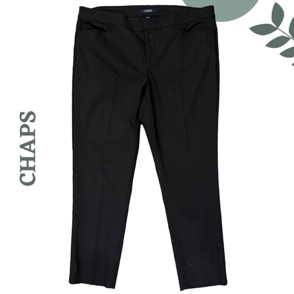 CHAPS Black Stretch Dress Pants | Classic Style | Size 16W - Picture 1 of 7